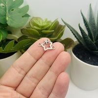 1, 4, 20 or 50 Pieces: Celestial Silver Star Connector Charm