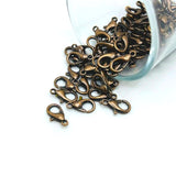 7x12mm Copper Lobster Claw Clasps