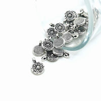 4, 20 or 50 Pieces: Small Silver Scroll Embellishment Charms
