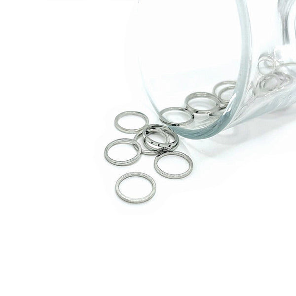 1, 4, 20 or 50 Pieces: 10 mm Antique Silver Closed Jump Ring Connector Charms