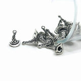 4, 20 or 50 Pieces: Silver Witch Hat Wizard 3D Charms