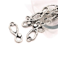 4, 20 or 50 Pieces: Silver Stethoscope Doctor Charms - Double Sided
