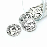 4, 20 or 50 Pieces: Silver Love Bird Owl Charms