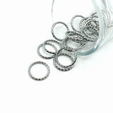 4, 20 or 50 Pieces: Silver Circle Closed Decorative Jump Rings