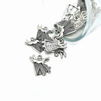 4, 20 or 50 Pieces: Silver Anubis Egyptian Jackal Charms