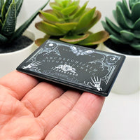 1 or 4 Pieces: Black Ouija Board Pendant Charms - Double Sided