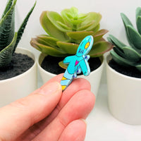 Blue Voodoo Doll Pendant, 41x37.5mm