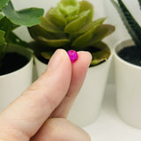 1 strand (aprx 133 beads) 6 mm Bright Pink Glass Crackle Beads