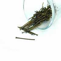 100 or 500 Pieces: 24 mm Bronze Head Pins, 20g
