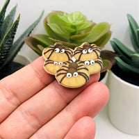 1, 4 or 20 Pieces: Halloween Spider Cookies Pendant - Double Sided