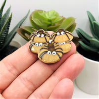 1, 4 or 20 Pieces: Halloween Spider Cookies Pendant - Double Sided
