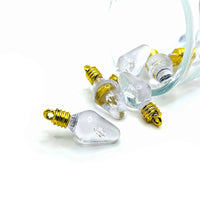 4 or 20 Pieces: Clear Christmas Lightbulb 3D Acrylic Charms