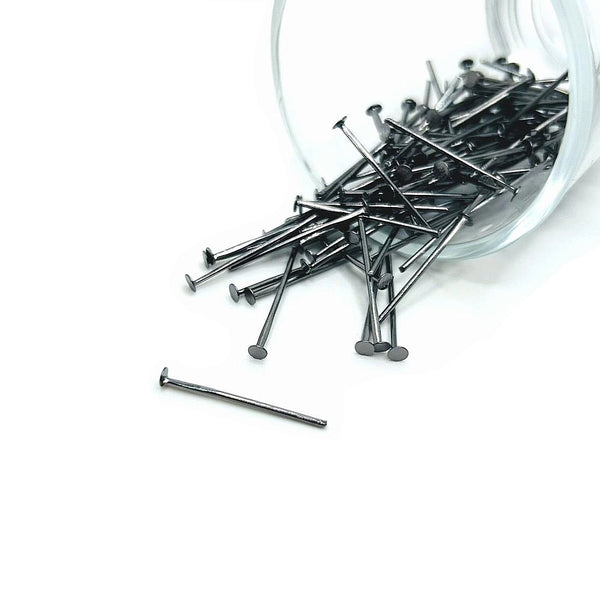20mm, 20g, Gunmetal Gray Head Pins