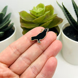 Enamel Raven / Crow Charms, 22x17mm