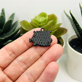 Black Trick or Treat Halloween Charms, 20x24mm