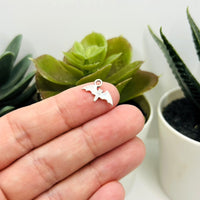Small Silver Bat Charms, 9.5x14mm