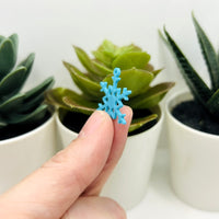 Blue Christmas Snowflake Charm, 22x26mm