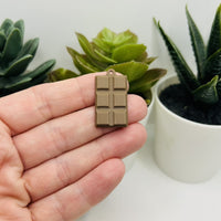 3D Chocolate Candy Bar Charms, 16x29mm