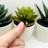 Black Christmas Snowflake Charm, 22x26mm