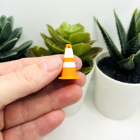 3D Traffic Cone Charm, 25x16mm