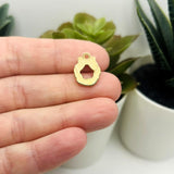 Enamel Christmas Wreath Charms, 15x12mm