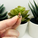 Enamel Christmas Present Gift Charms, 14x10mm