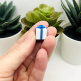 3D Hanukkah Present Charms, 13x13mm