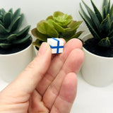 3D Hanukkah Present Charms, 13x13mm