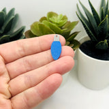 Blue Christmas Light Charm, 10x25mm