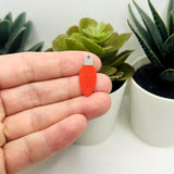 Red Christmas Light Charm, 10x25mm