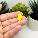 Yellow Christmas Light Charm, 10x25mm