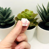 3D Pink and White Present Charms, 13x13mm