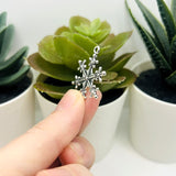 Silver Snowflake Charms, 29x22mm