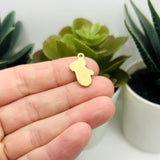 Green Mitten Christmas Glove Charms, 19x11mm