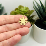Black Snowflake Charms, 20x17mm