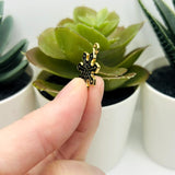 Black Snowflake Charms, 20x17mm