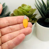 Orange Christmas Light Charm, 10x25mm