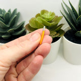 Orange Christmas Light Charm, 10x25mm