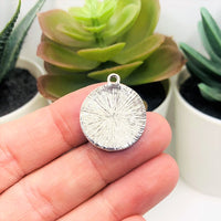1, 4, 20 or 50 Pieces: Antiqued Silver Lucifer and Lilith Demon Sigil Pendant Charm