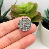 1, 4, 20 or 50 Pieces: Antiqued Silver Astaroth Demon Sigil Pendant Charm