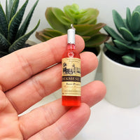 Colorful Acrylic Wine Bottle Pendants, 53x12mm