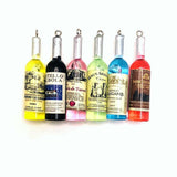 Colorful Acrylic Wine Bottle Pendants, 53x12mm