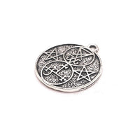 1, 4, 20 or 50 Pieces: Antiqued Silver Lucifer and Lilith Demon Sigil Pendant Charm
