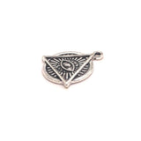 1, 4, 20 or 50 Pieces: Antiqued Silver Eye of Providence Pendant Charm