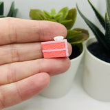 Strawberry Cake Pink Frosting Charms, 20x15x13mm