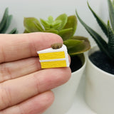 Yellow Cake with Vanilla Icing Charms, 20x15x13mm