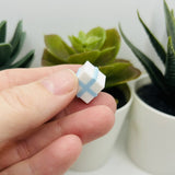 3D Blue and White Present Charms, 13x13mm