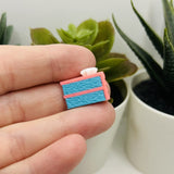 Pink and Blue Unicorn Cake Charms, 20x15x13mm