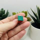 Red and Green Christmas Cake Charms, 20x15x13mm