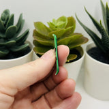 3D Green Snowboard Charms, 35x9 mm